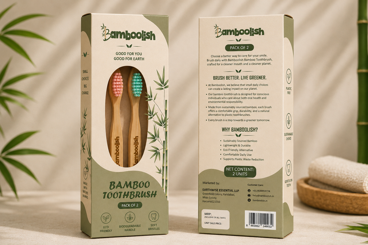 Coloured Adult Toothbrush Pack of 2