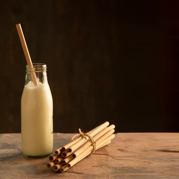 Bamboo Straw | 4 Straws & 1 Cleaner | Reusable Natural & Handcrafted