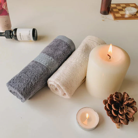 Bamboo Towel | Ultra Soft Face Towels | Pack of 2 Soft & Eco-Friendly Bath Towels for Home & Travel