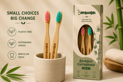 Coloured Adult Toothbrush Pack of 2