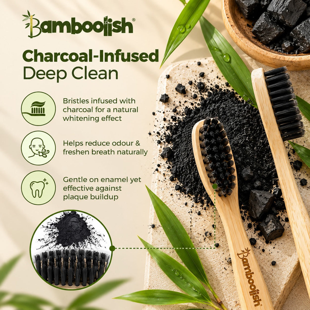 Bamboolish Charcoal Pack of 3